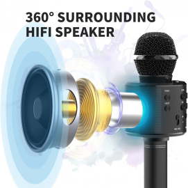 Bluetooth mikrofon zlatni