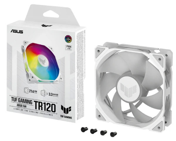 ASUS TUF GAMING TR120 ARGB WHITE EDITION ventilator 