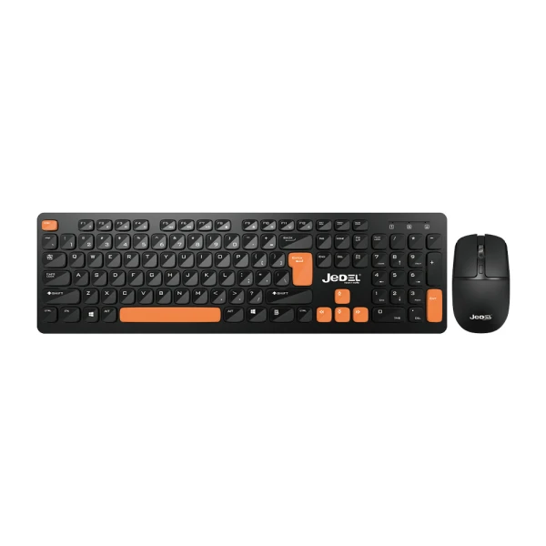 Tastatura bezicna i mis bezicni ws750 crno-narandzasta jedel