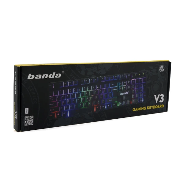 Tastatura gejmerska zicna crna v3 banda