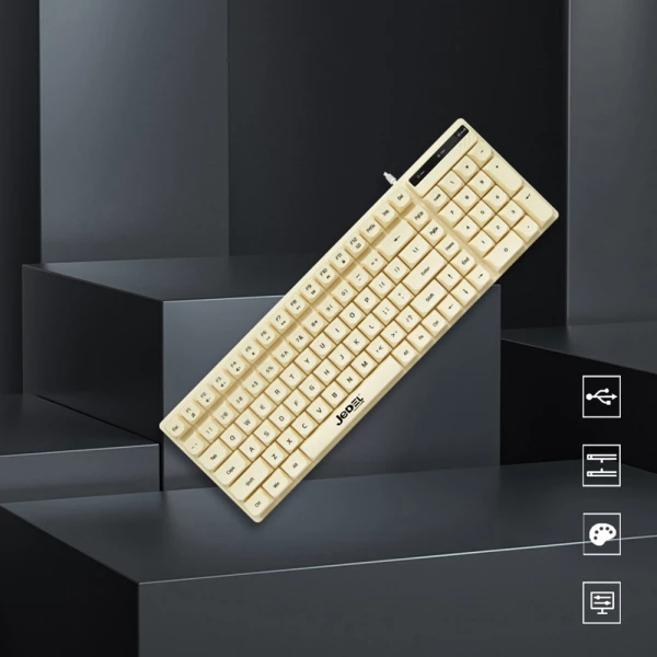Tastatura kancelarijska k30 bela jedel
