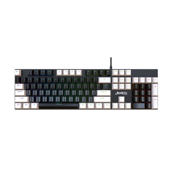 Tastatura mehanicka kl-95d crno-bela jedel