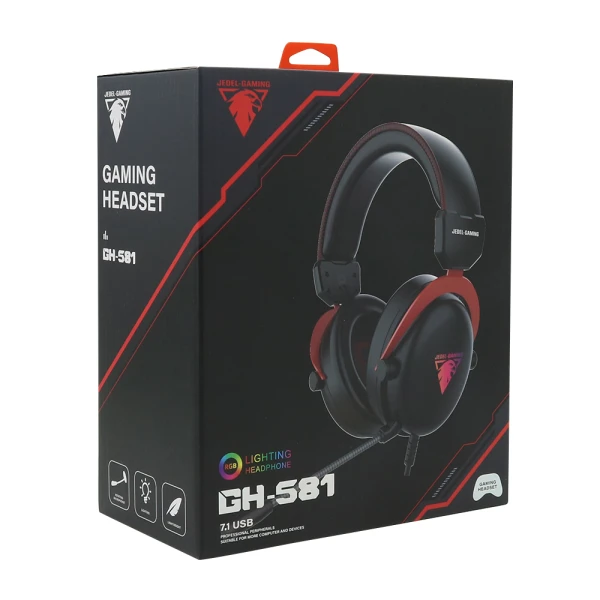 Slusalice gejmerske rgb za mikrofonom  gh581 crne jedel