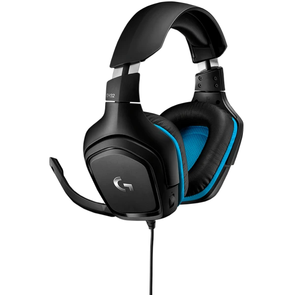 LOGITECH G432 Wired Gaming Headset 7.1 - LEATHERETTE - BLACKBLUE - USB ( 981-000770 ) 