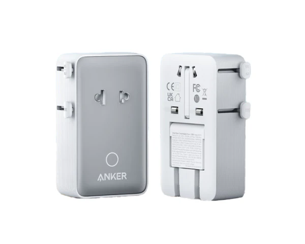 ANKER Nano 20W putni zidni punjač 5-portova (2x USB-A, 2x USB-C, utičnica EU na US, UK, AU i EU), beli 