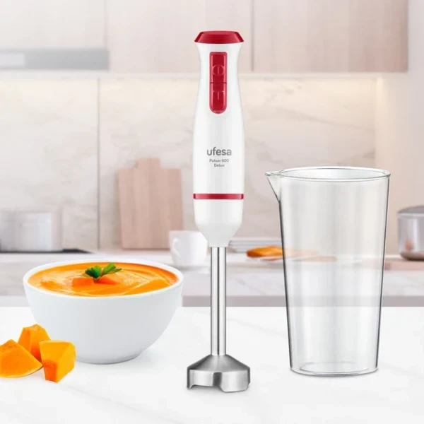 Štapni blender Ufesa Pulsar 600 deluxe/600W/belo-crvena