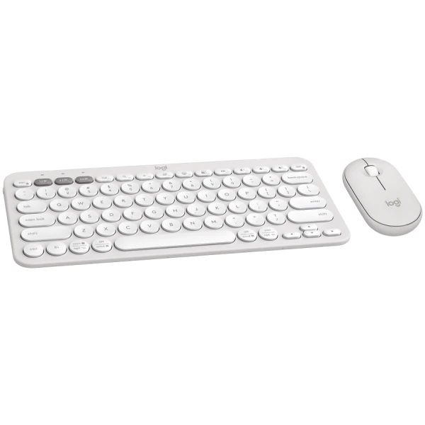 LOGITECH Pebble 2 Bluetooth Keyboard Combo - TONAL WHITE - US INTL ( 920-012240 ) 