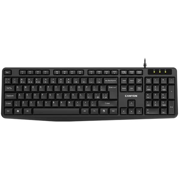CANYON keyboard KB-1 ENAD Wired Black ( CNE-CKEY01-AD ) 