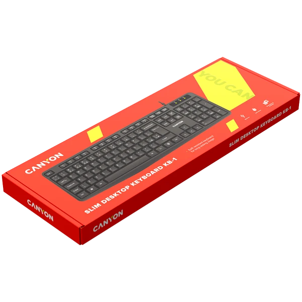 CANYON keyboard KB-1 ENAD Wired Black ( CNE-CKEY01-AD ) 