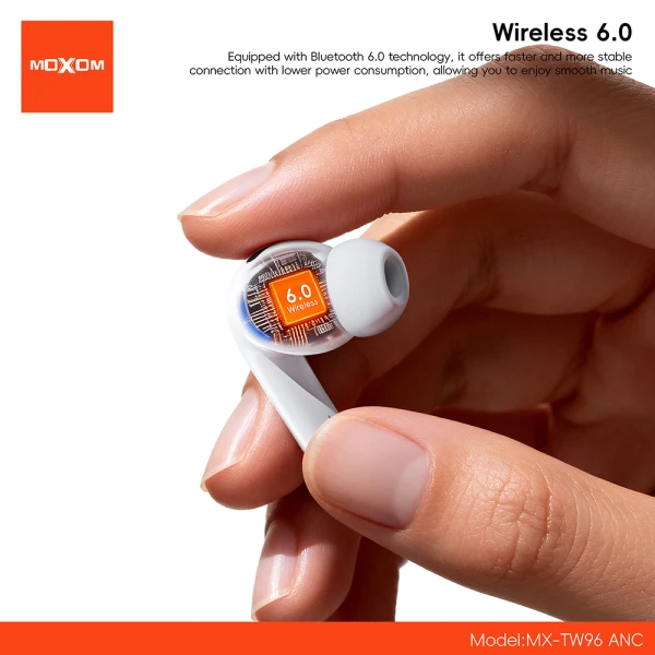 Slusalice bluetooth moxom mx-tw96 anc bele