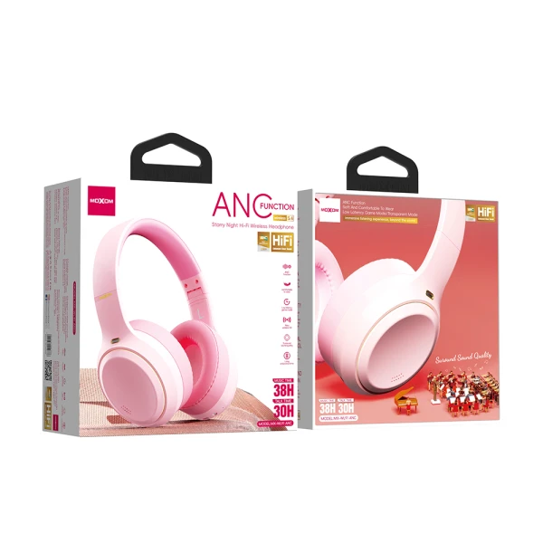 Slusalice bluetooth moxom mx-wl91 anc pink