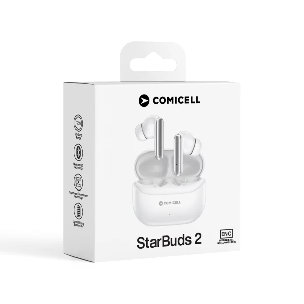 Slusalice bluetooth comicell starbuds 2 bele