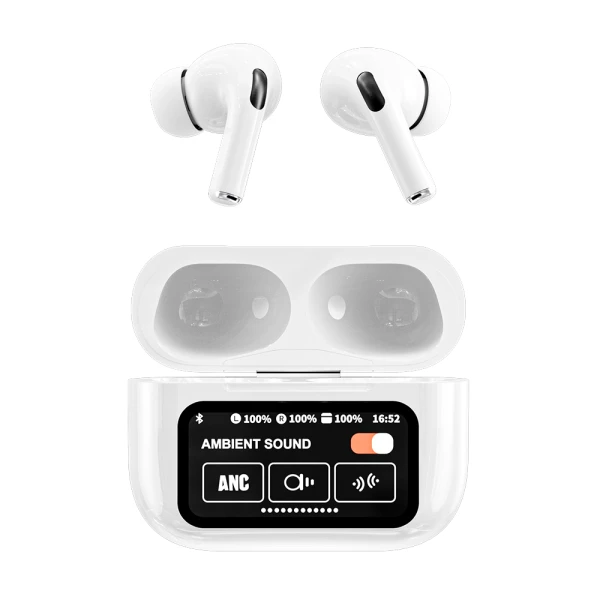Slusalice bluetooth ds86 anc/enc tws sa led ekranom bele