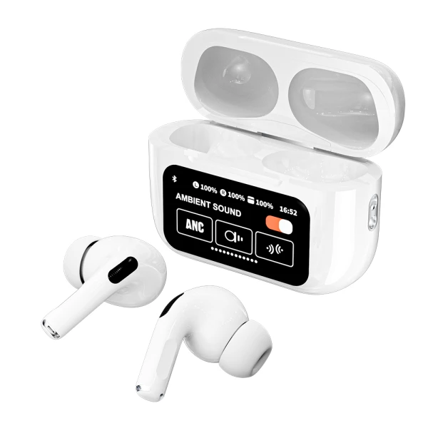 Slusalice bluetooth ds86 anc/enc tws sa led ekranom bele