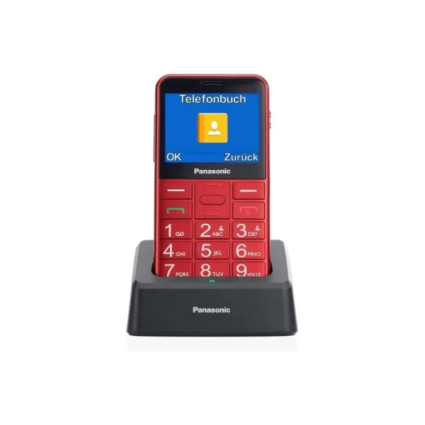 Panasonic SENIOR mobilni telefon KX-TU155EXRN crvena