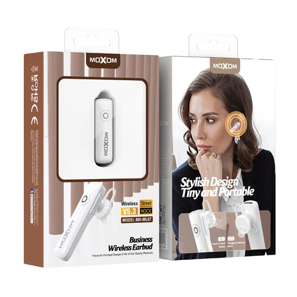 Bluetooth headset (slusalica) moxom mx-wl67 bela