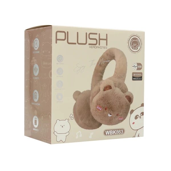 Slusalice bt plush wbk863 svetlo roze