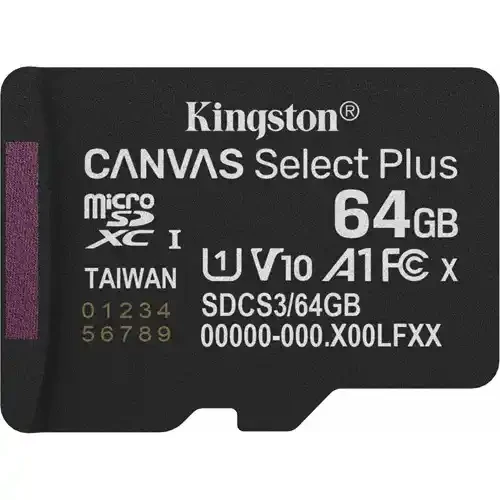 Micro SD Card 64GB Kingston SDCS3/64GBSP class 10