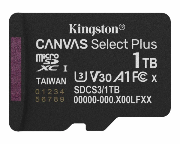 KINGSTON Memorijska kartica U1 V10 SDXC 1TB Canvas Select Plus G3 150R A1 SDCS3/1TBSP