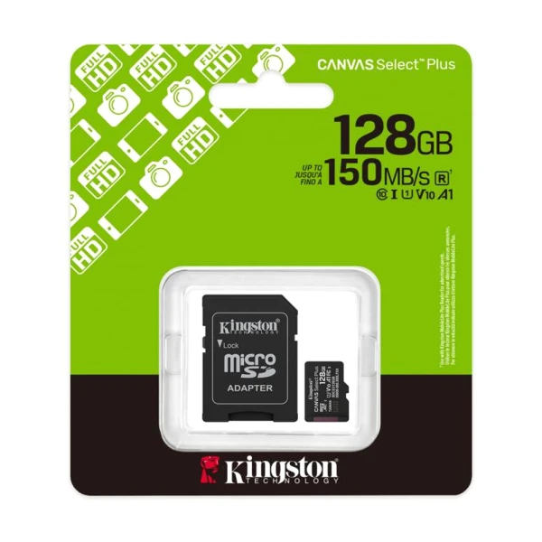 Memorijska kartica kingston selectplus 128gb gen 3 150mb/s sdcs3 + adapter