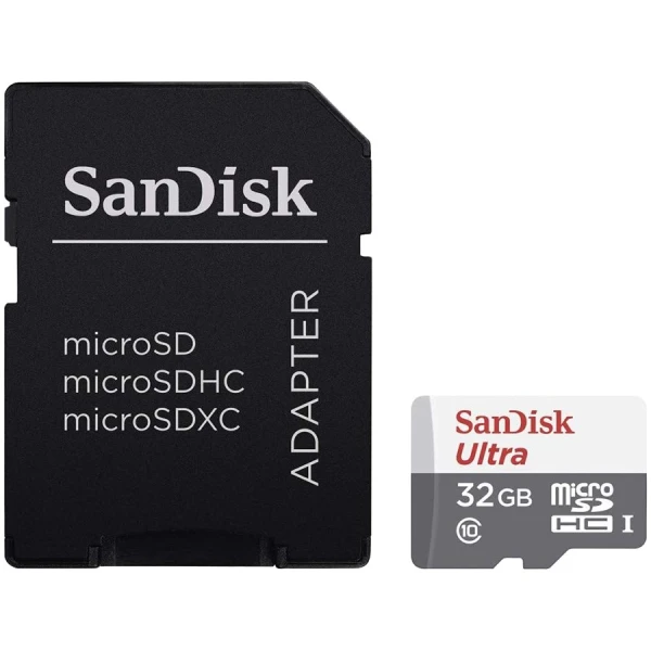 SANDISK Ultra microSDHC 32GB + SD Adapter 100MBs Class 10 UHS-I ( SDSQUNR-032G-GN3MA ) 