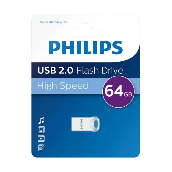 Usb flash memorija philips 2.0 64gb single port (flp fm20ua064s/93)