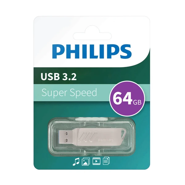 Usb flash memorija philips 40ut 3.2 dual port usb-a + type c 64gb