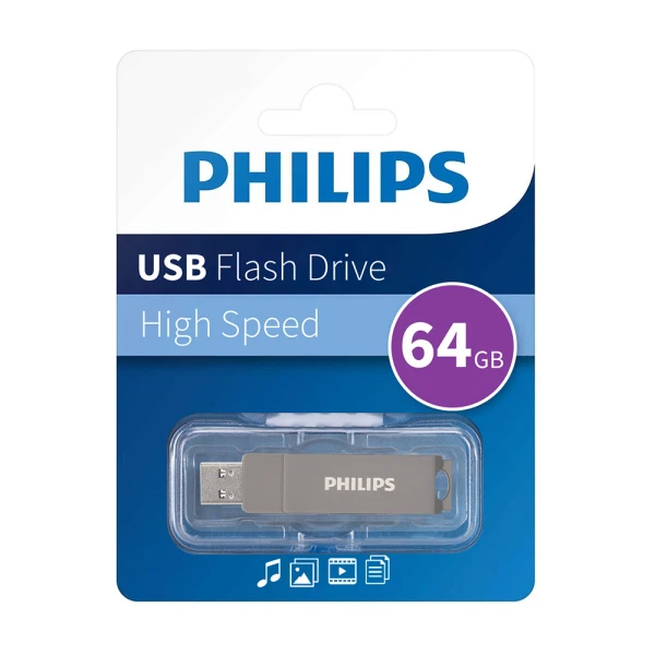 Usb flash memorija philips 60ut 3.2 dual port usb-a + type c 64gb