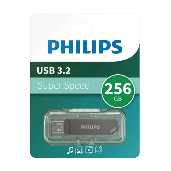 Usb flash memorija philips 61ut 3.2 dual port usb-a + type c 256gb