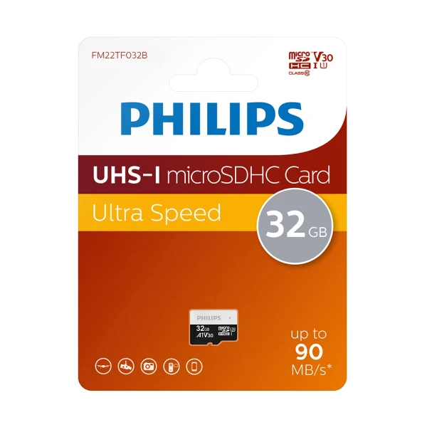 Memorijska kartica philips micro sd 32gb v30 ultra speed (fm22tf032b/93)