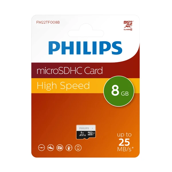 Memorijska kartica philips micro sd 8gb v10 ultra speed (fm22tf008b/93)