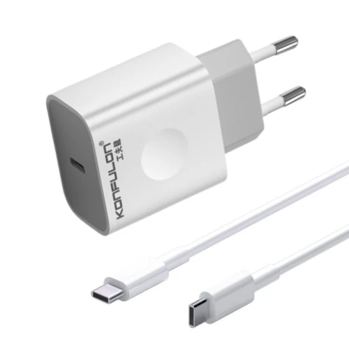 KONFULON C69D brzi kućni punjač 20W + DC15 Type C KABL