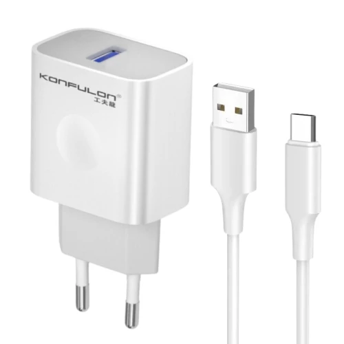 KONFULON C69C brzi kućni punjač 20W + DL49 Type C QC3,0