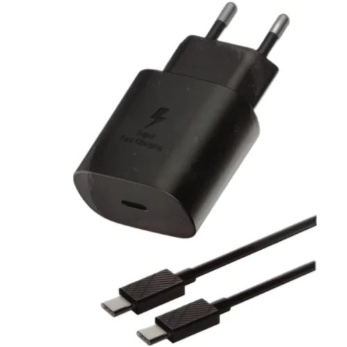 TRANYOO Kućni punjač T-SA2C 25WPD+KABL Type C na Type C 60W CRNI