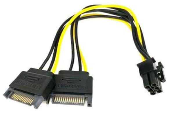 E-GREEN Naponski adapter za PCI-E VGA (6-pin) -2x Sata 