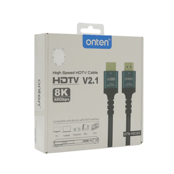 Kabal pleteni hdmi 8k 60hz sa hdmi 2.1 8k 60hz 48gbps aluminijum 3m (otn-hd183) onten