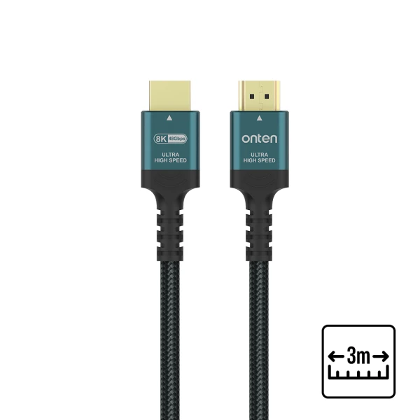 Kabal pleteni hdmi 8k 60hz sa hdmi 2.1 8k 60hz 48gbps aluminijum 3m (otn-hd183) onten