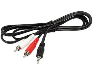 E-GREEN Kabl audio 3.5mm - 2xRCA 1.5m crni 