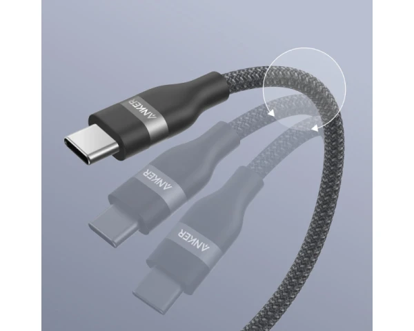 ANKER USB tip-C kabl M/M 1.8m, za Super brzo punjenje 240W/480Mbps, pleteni, crni
