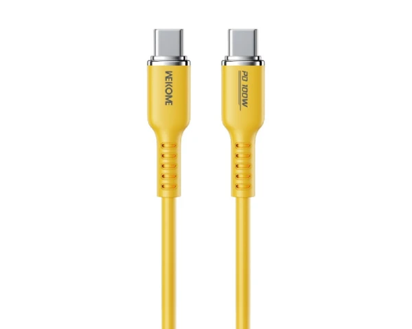 WEKOME WDC-11 Kabl 3.1 USB tip C MM 1.2m, za Super brzo punjenje 100W480Mbps, Silicon Soft, žuti 