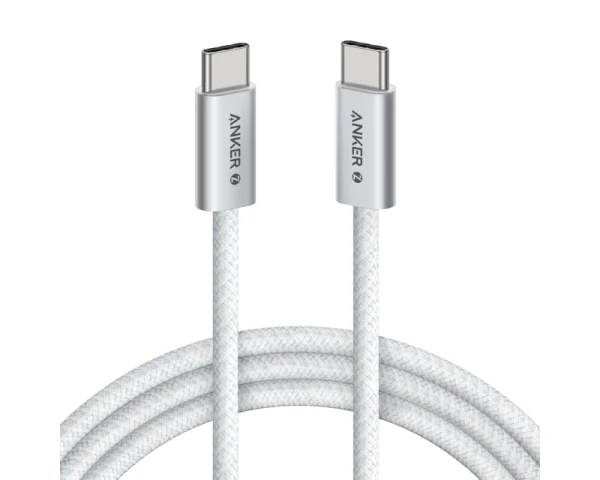 ANKER Zolo USB tip-C kabl MM 1m, za Apple, super brzo punjenje 240W480Mbps, pleteni, beli 