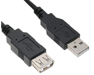 E-GREEN Kabl USB A - USB A MF (produžni) 5m crni 