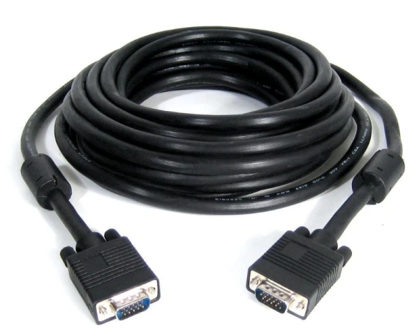 E-GREEN Kabl VGA D-sub MM 15m HQ feritno jezgro crni 