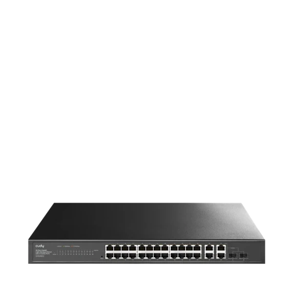 Svič 10/100/1000 26-port Cudy GS1028ES2 Light Managed PoE+ sa 2x combo porta
