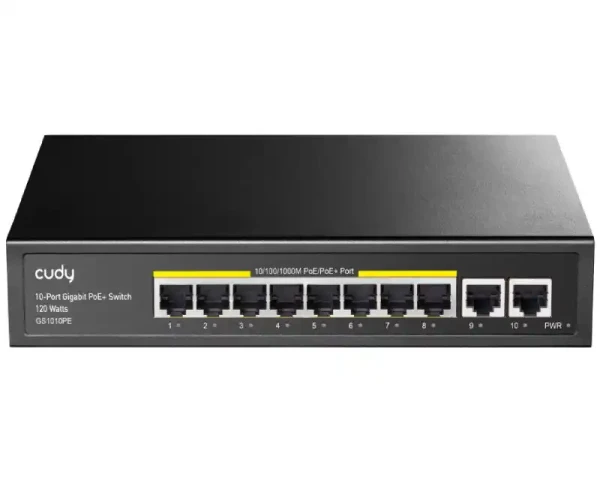 Svič 10/100/1000 10-port Cudy GS1010PE 8 Gbit PoE+ port/2 Gbit Uplink porta 120W