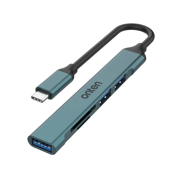 Hub usb type-c sa 3 porta usb 2.0 + citac kartica sd/tf (otn-9705d) onten