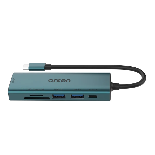 Hub usb type-c sa 4 porta (2x usb 2.0 + 1x usb 3.0 + usb type-c 5v) + citac kartica sd + tf 16cm (otn-uc120) onten