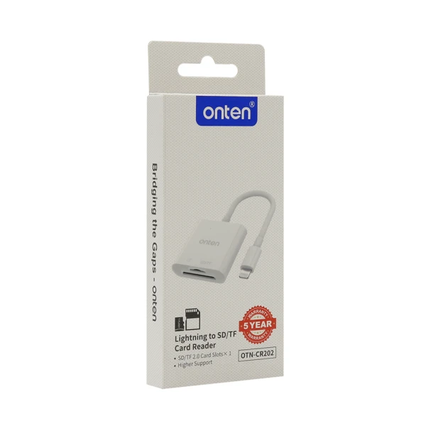 Adapter citac kartica lightning na sd + tf (otn-cr202) onten