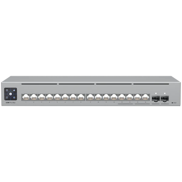 Ubiquiti 16-port, Layer 3 Etherlighting switch 2.5 GbE and versatile mounting options, 4x 2.5 GbE RJ45 ports, 12x GbE RJ45 ports, 2x 10G SF