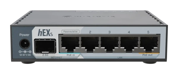 MikroTik E60iUGS hEX S ruter sa 5 x GB LAN/1 x WAN/2.5GbE SFP + USB3.0